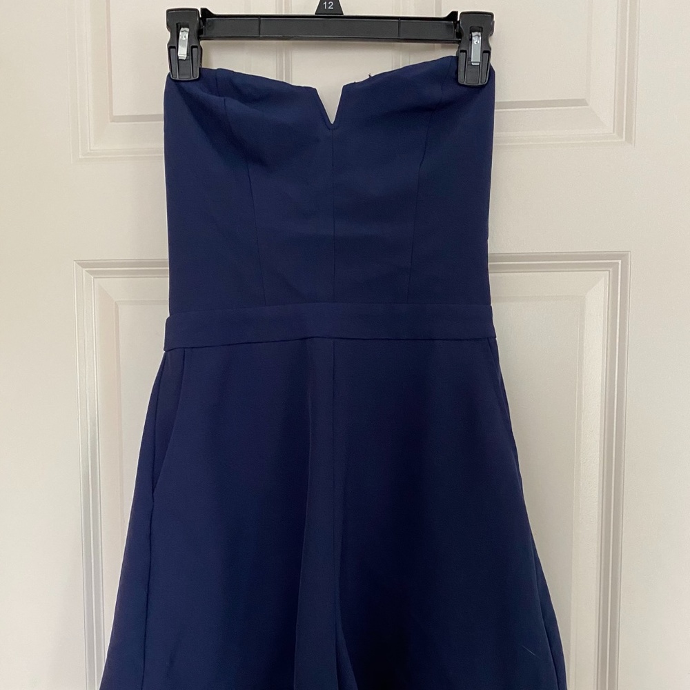 H&M Navy Strapless Romper
